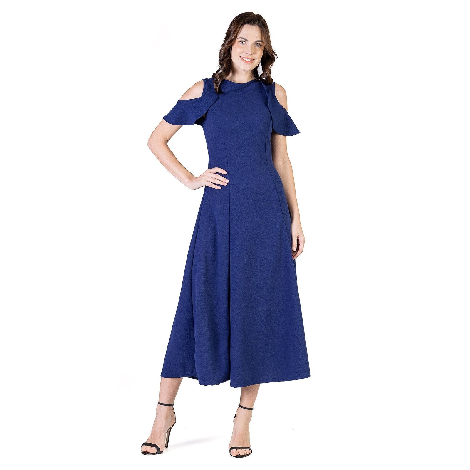 24seven-Comfort-Apparel-Ruffle-Cold-Shoulder-A-Line-Maxi-Dress