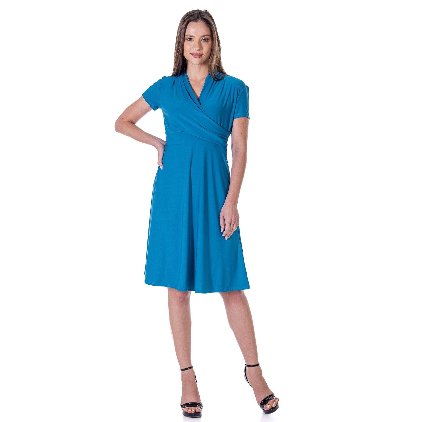 24seven-Comfort-Apparel-Womens-Short-Sleeve-Knee-Length-V-Neck-Rouched-Wrap-Dress_d190e6fa-7c85-448d-87b7-d493f6cdf54d