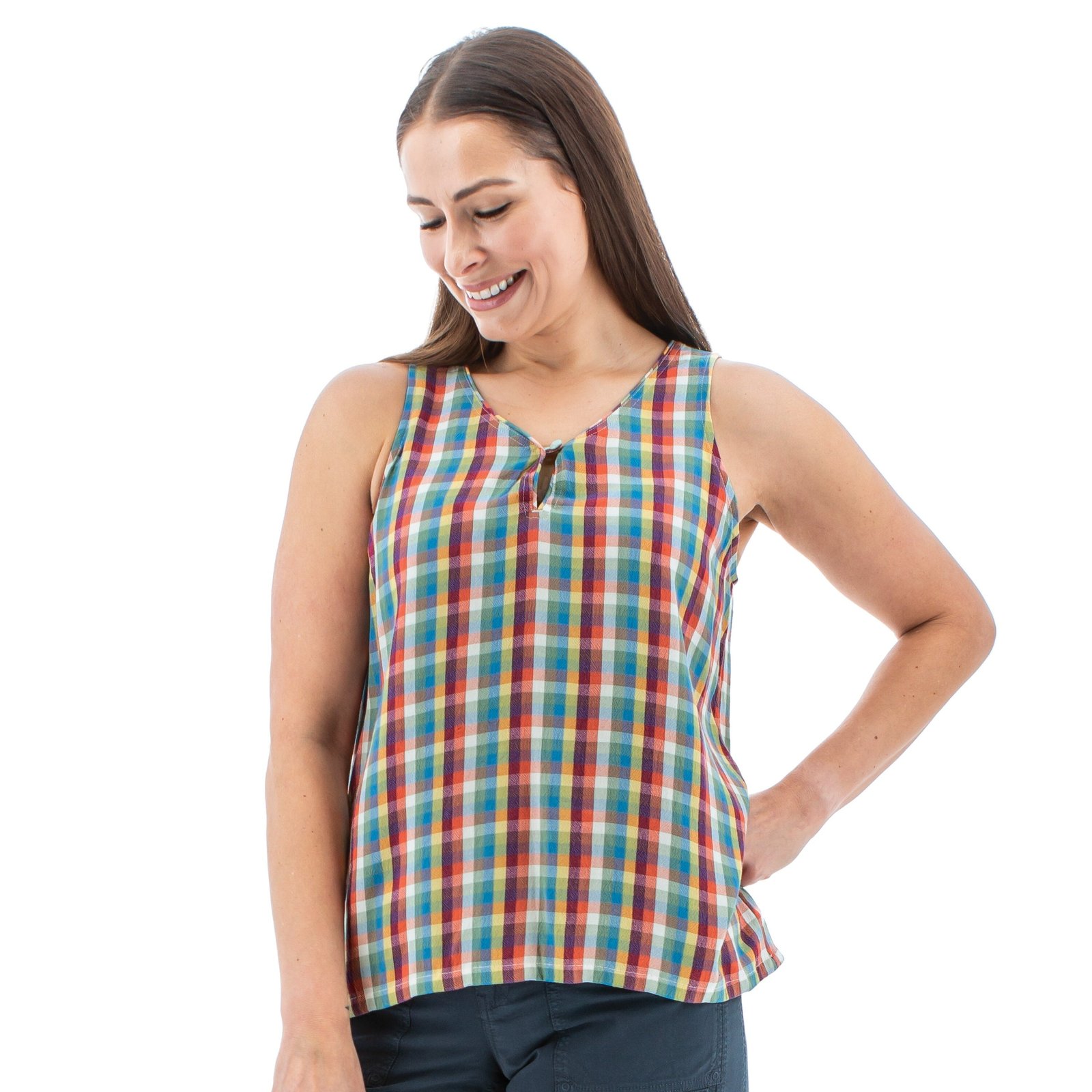 Aventura-Women_27s-Avery-Keyhole-Plaid-Tank-Top_e52de197-9b79-45b8-984d-c855a501a6cb 1282079603